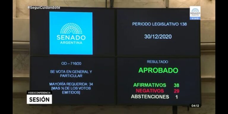 El Senado convirtió en Ley la Interrupción voluntaria del embarazo: Cómo votaron los senadores fueguinos