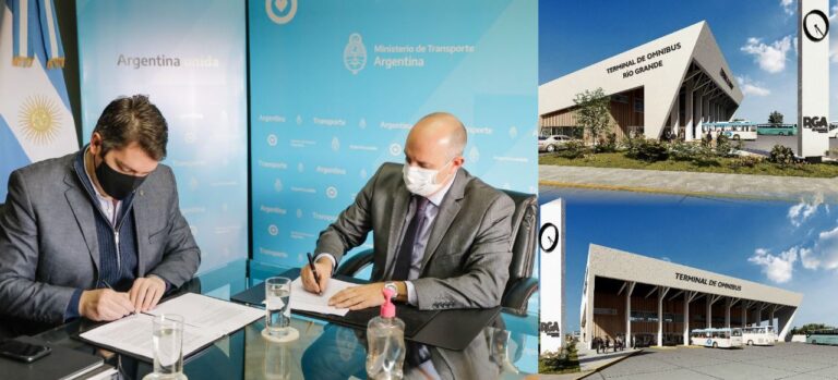 El intendente Perez y el ministro Guerrera firmaron un convenio para la construcción de una nueva terminal de ómnibus