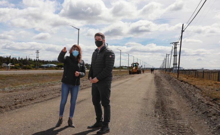 El intendente Perez recorrió el inicio de la obra de ampliación de la Bicisenda en la zona norte de Río Grande