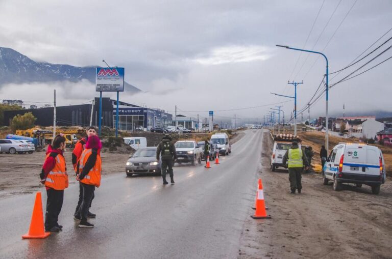 Ushuaia: La Municipalidad llevó adelante controles de tránsito conjuntos con Gendarmería Nacional