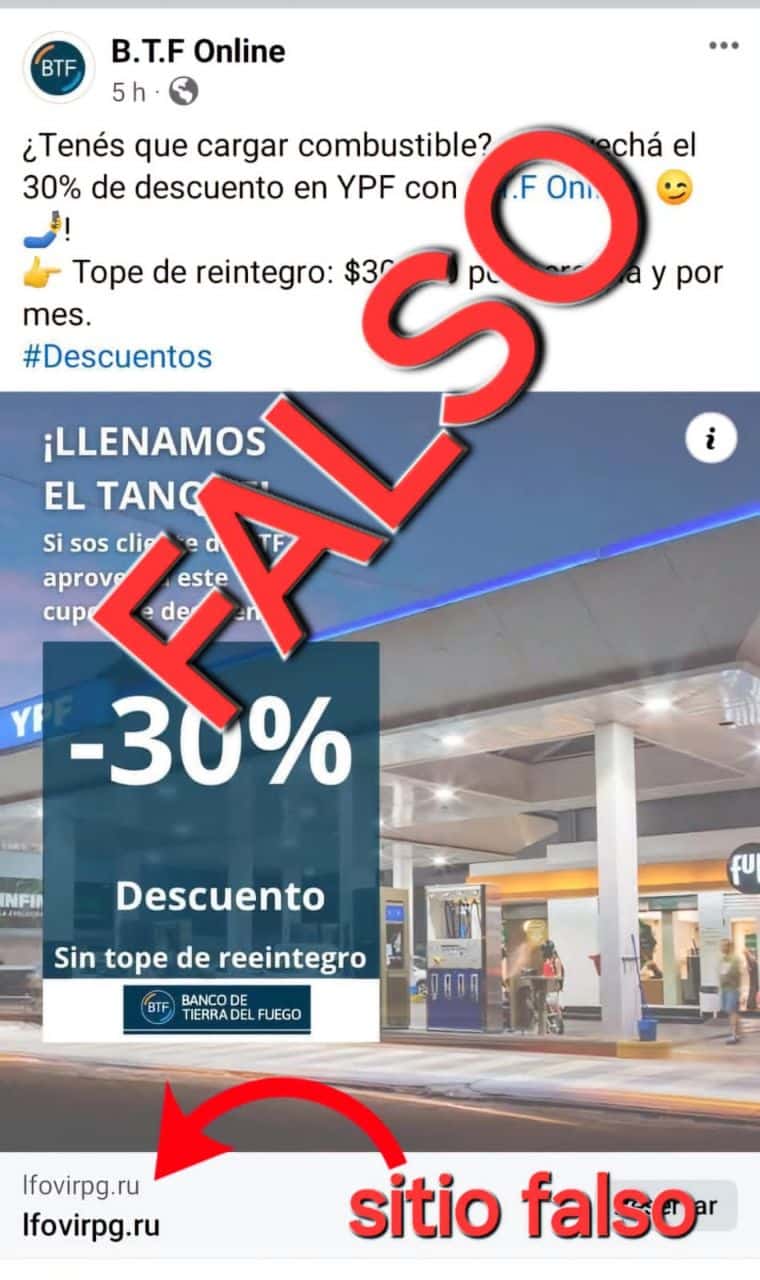 Nuevamente, el BTF advierte sobre intentos de estafas virtuales
