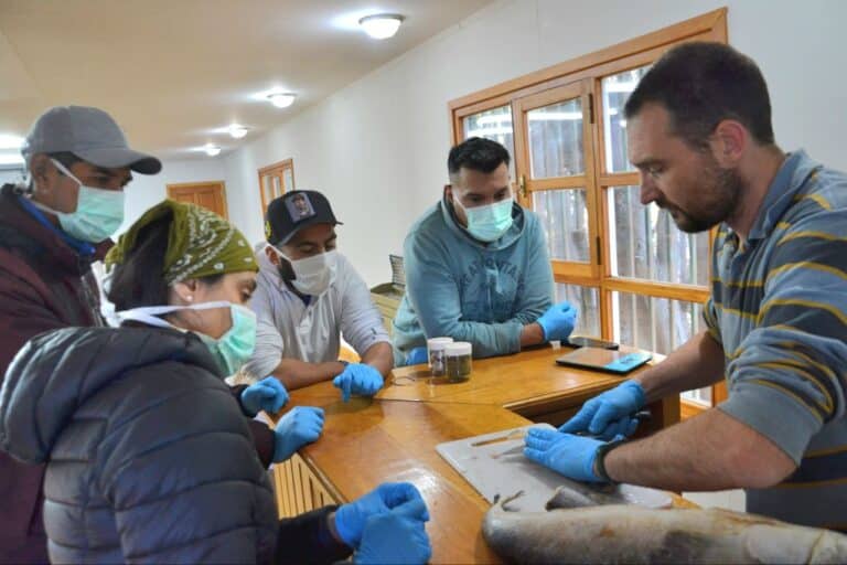 Pescadores y acuicultores artesanales participaron de una nueva clase práctica en el marco del curso de actualización